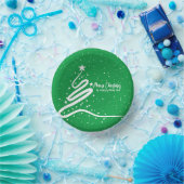 Bols En Carton Arbre de Noël et boeufs en papier de neige (Fête)