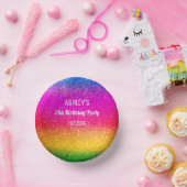 Bols En Carton Arc-en-ciel Purple Yellow Sparkday Party (Fête)