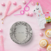 Bols En Carton Argent Orné Moderne (Fête)