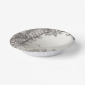 Bols En Carton Argent Orné Moderne (Angulaire)