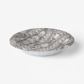 Bols En Carton Argent Orné Moderne (Angulaire)
