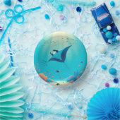 Bols En Carton Art côtier classique, raie manta (Fête)