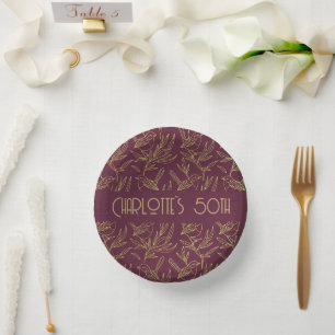 Bols En Carton Art Déco Filigrane d'Or Merlot Fée Merlette