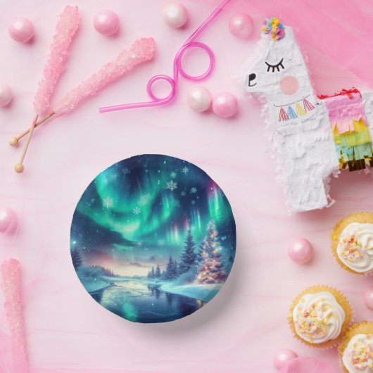 Bols En Carton aurora borealis/Noël/hiver (Fête)