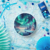 Bols En Carton aurora borealis/Noël/hiver (Fête)