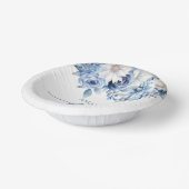 Bols En Carton Baby shower aux fleurs bleues poussiéreuses (Angulaire)