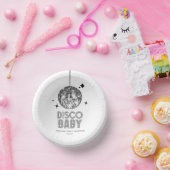 Bols En Carton Baby shower Disco Ball 'Disco Baby' en argent (Fête)