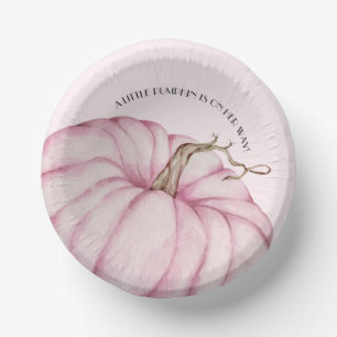 Bols En Carton Baby shower fille Citrouille rose