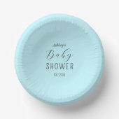 Bols En Carton Baby shower Garçon bleu élégant (Recto)