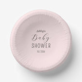 Bols En Carton Baby shower Girl rose Élégant Bowls en papier (Recto)