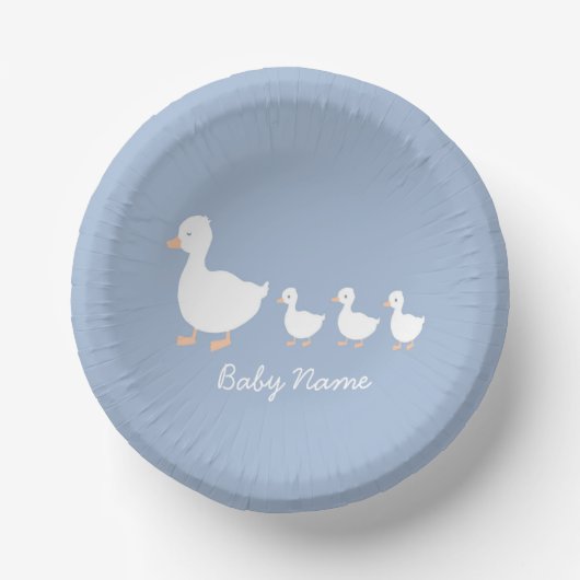 Bols En Carton Baby shower papier Bleu Bleu Conception (Recto)