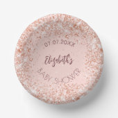 Bols En Carton Baby shower rose or confetti nom fille (Recto)