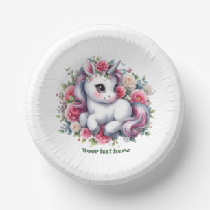 Bols En Carton Baby shower unicorn mignon personnalisable