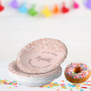 Bols En Carton Bachelorette rose nom de confetti d'or