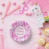 Bols En Carton Barbiecore Motif de mode rose et rose chaud (Fête)