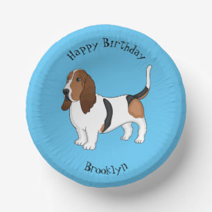 Bols En Carton Basset hound dessin de chien