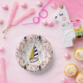 Bols En Carton Bateaux à voile bleu marine (Fête)