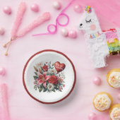 Bols En Carton Be Mine Valentine floral/coeur (Fête)