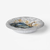 Bols En Carton Beau citrouille bleu et or bijoux (Angulaire)