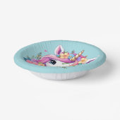 Bols En Carton Bébé magique licorne avec fleurs (Angulaire)