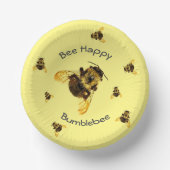 Bols En Carton Bee Happy Bumblebees Jaune (Recto)