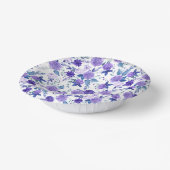 Bols En Carton Belle VIOLET motif floral Plaques de papier (Angulaire)