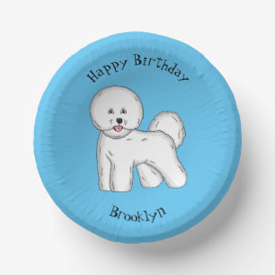 Bols En Carton Bichon frise dog dessin animé