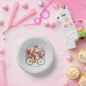 Bols En Carton Bicyclette florale Fox papier Bowl (Fête)