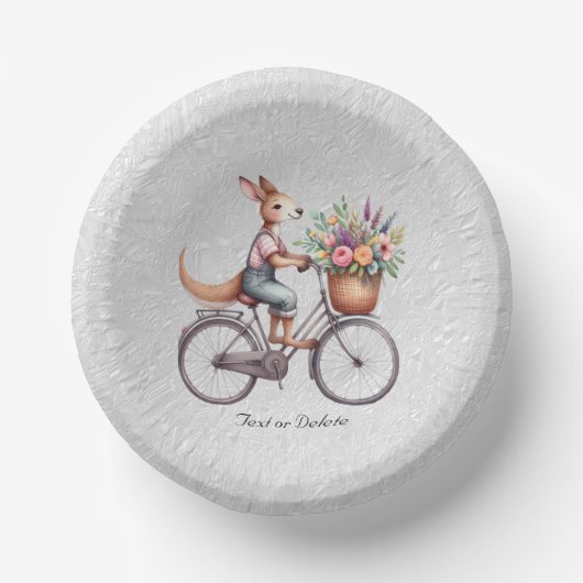 Bols En Carton Bicyclette florale Kangaroo papier Bowl (Recto)