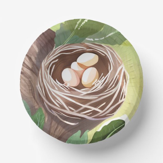 Bols En Carton Bird’s Nest | Watercolor Eggs Nature (Recto)