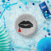 Bols En Carton Black Gothic Vampire Kiss Vamp (Fête)