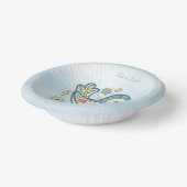 Bols En Carton Bleu Bird Floral Papier Bowl (Angulaire)