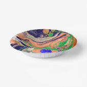 Bols En Carton Bleu, corail et vert pour la peinture Fluid Art (Angulaire)