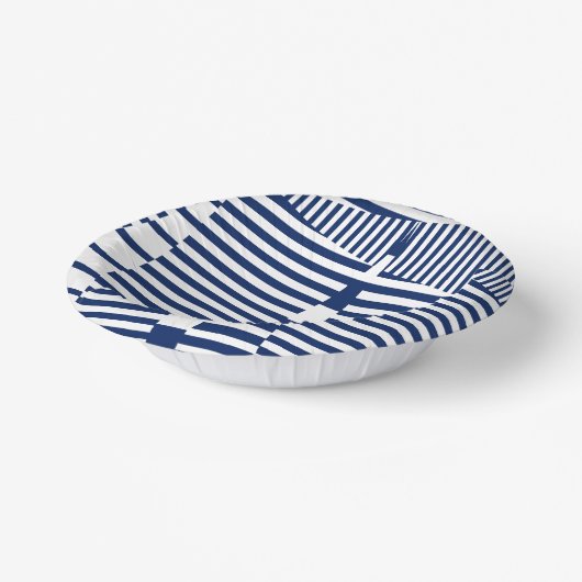 Bols En Carton Bleu et blanc sur bandes (Angulaire)