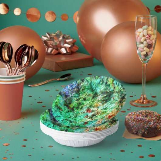 Bols En Carton  Blue abstract Paper Plate,Dazzling deep blue art  (Multi)