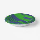 Bols En Carton Blue Green Patchwork Stripes Design  (Angulaire)