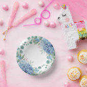 Bols En Carton Blue Hydrangea Floral Bridal Shower (Fête)