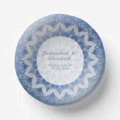 Bols En Carton Blue Lace Mandala Wedding (Recto)