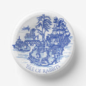 Bols En Carton Blue Willow Rabbit classique Whimsical Pottery Pap (Recto)