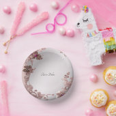 Bols En Carton Bocaux de papier floral rose (Fête)