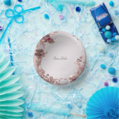 Bols En Carton Bocaux de papier floral rose (Fête)