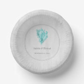 Bols En Carton Bocaux en papier Mariage turquoise Conch Shell (Recto)