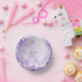 Bols En Carton Bocaux en papier violet à fleurs blanches (Fête)