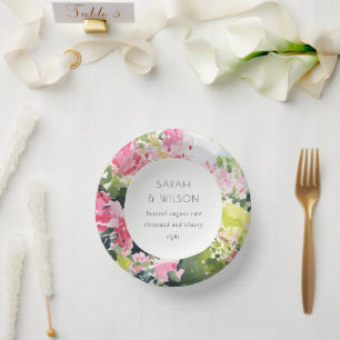Bols En Carton Boho Pink Green Bougainvillea Mariage