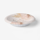 Bols En Carton Boho Soft Rose Floral Baby shower (Angulaire)