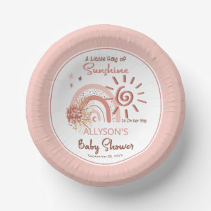 Bols En Carton Boho Un petit rayon de soleil Baby shower fille