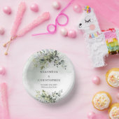 Bols En Carton Boho vert et or eucalyptus feuillage chic (Fête)