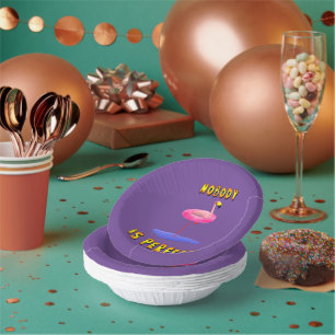 Bols En Carton Bol Bowls Fête Flamant Rose Personne N'est Parfait