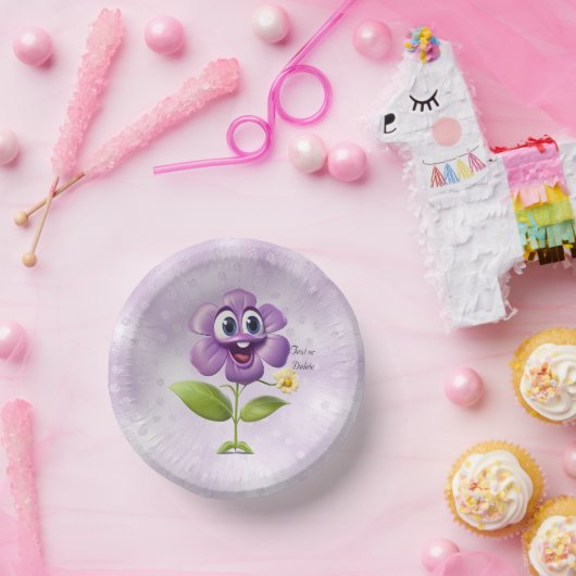 Bols En Carton Bol de papier à fleurs violet (Fête)