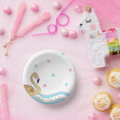 Bols En Carton Bol en papier "Flamant rose d'or bébé et maman" (Fête)